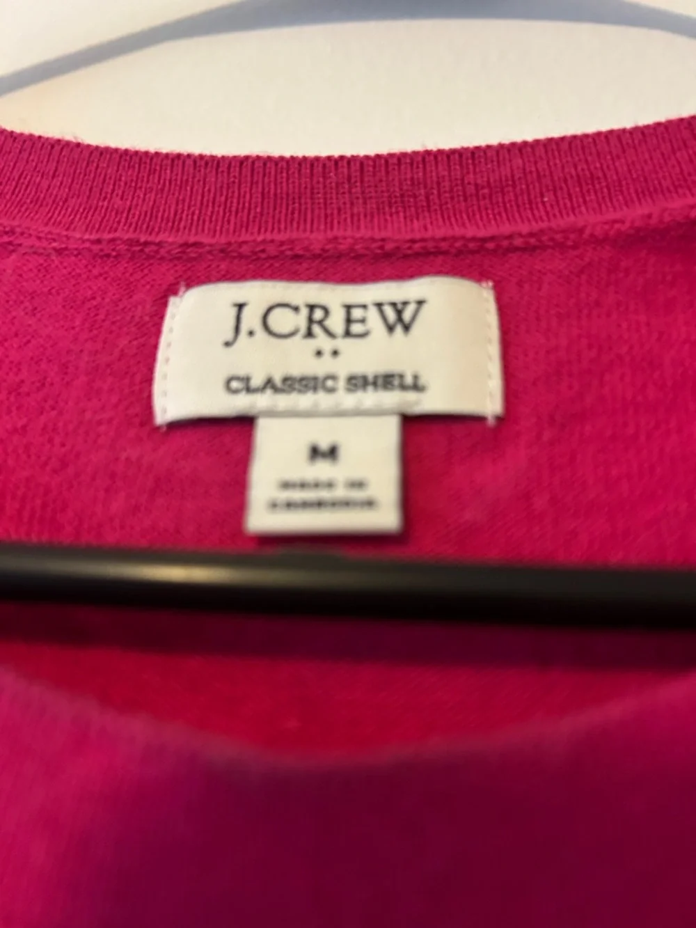 J. Crew Fuchsia Shell and  Button Cardigan Set, Size Medium